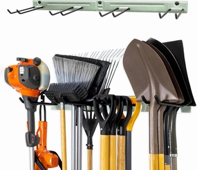StoreYourBoard Heavy-Duty Tool Organizer, Wall Mount Garage Storage Rack, Yard Tool Storage, Shovels Rakes, Ladder, Chairs, Weather-Resistant, Holds 250 lbs, 36" X 9.5" X 2.5"