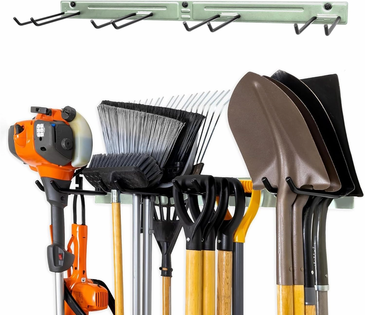 StoreYourBoard Heavy-Duty Tool Organizer, Wall Mount Garage Storage Rack, Yard Tool Storage, Shovels Rakes, Ladder, Chairs, Weather-Resistant, Holds 250 lbs, 36" X 9.5" X 2.5"
