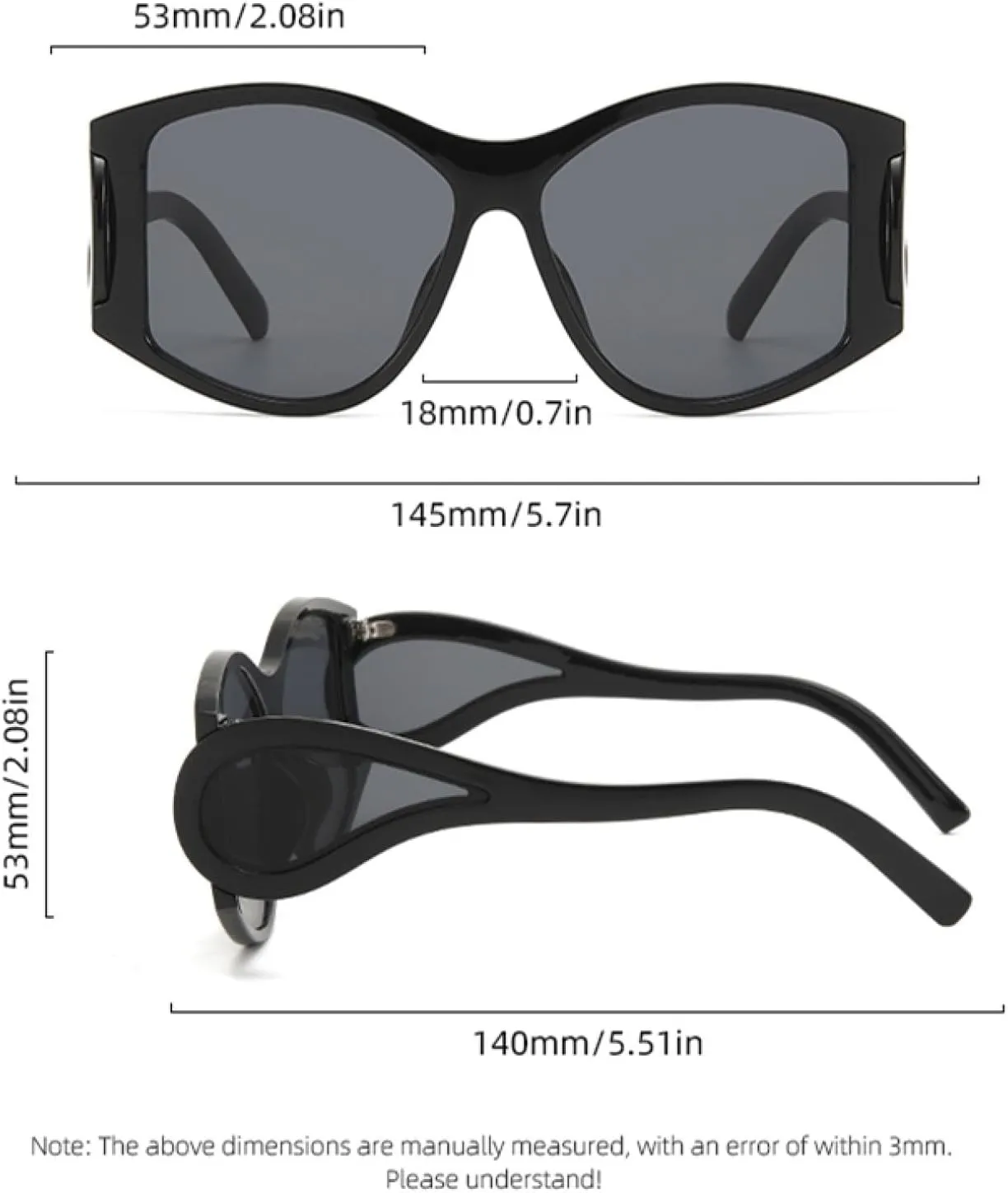 Style Oval Large-frame Sunglasses. Punk Style Multi-lens High-end Fashionable Sunglasses for Women.