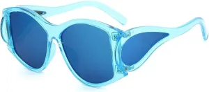 Style Oval Large-frame Sunglasses. Punk Style Multi-lens High-end Fashionable Sunglasses for Women.