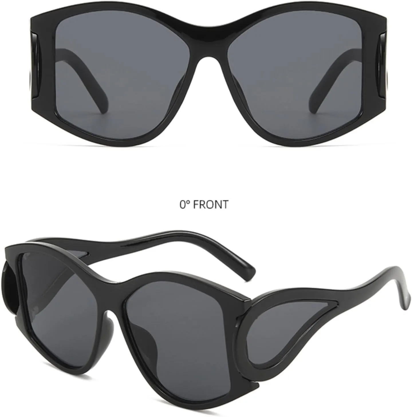 Style Oval Large-frame Sunglasses. Punk Style Multi-lens High-end Fashionable Sunglasses for Women.