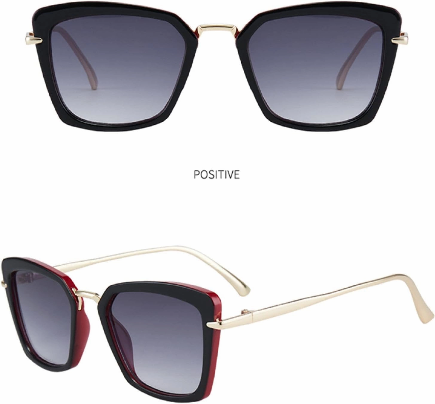 Style Sunglasses Fashionable and Versatile Large Frame Slim Metal Leg Anti-uv Sunglasses