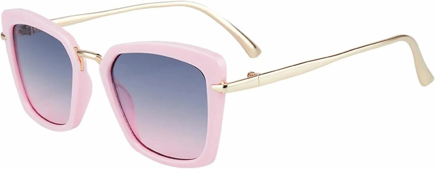 Style Sunglasses Fashionable and Versatile Large Frame Slim Metal Leg Anti-uv Sunglasses