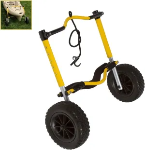 Suspenz Kayak Canoe Transport Cart, XL END Carrier Trolley with Airless Wheels, Yellow (22-0099)