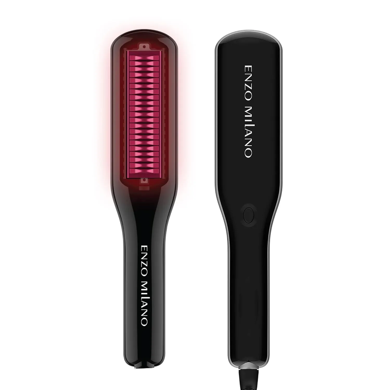 SX ENZOcool Professional 2-in-1 Hot Comb for Thick and Thin Hair, Close-to-Root Heating Straightener & Curler for Wavy Styles