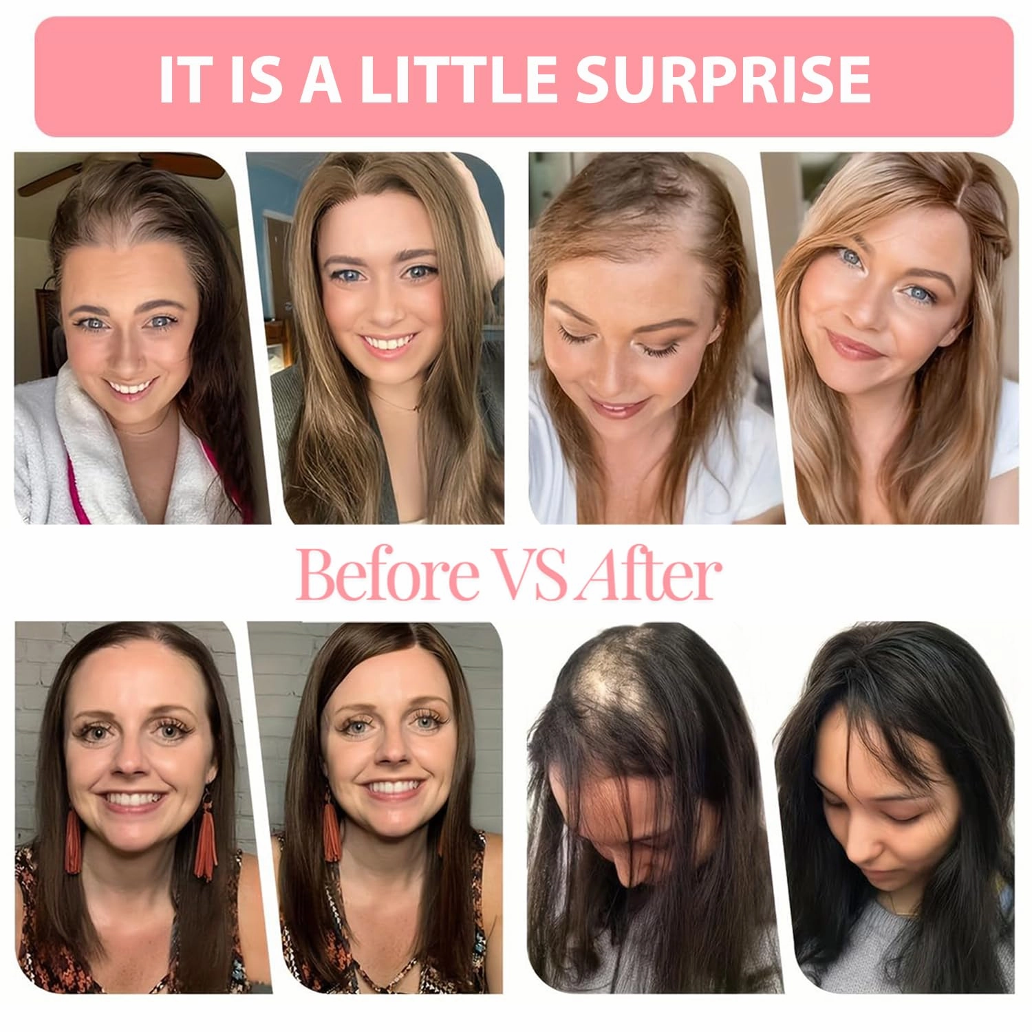 Synthetic Straight Blonde Hair Topper, 18 inch, 6.5" x 6.5", Partial Coverage, Clips, Heat Resistant
