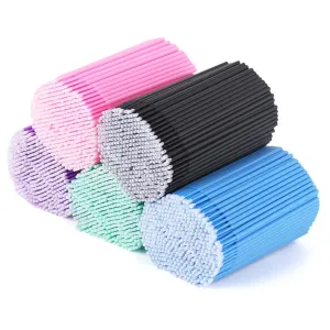 Tbestmax 2000 Pcs Micro Applicator Brush, Micro Swabs, Disposable Eye Lashes Mascara Wands for Eyelash Extension - 5 Colors