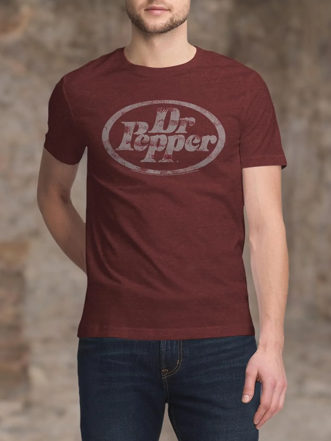 Tee Luv Men's Faded Dr Pepper Soda Logo Shirt