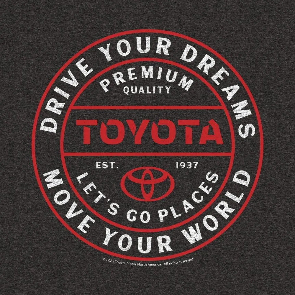 Tee Luv Men's Toyota Drive Your Dreams Shirt - Double Sided Car Logo Graphic Tee