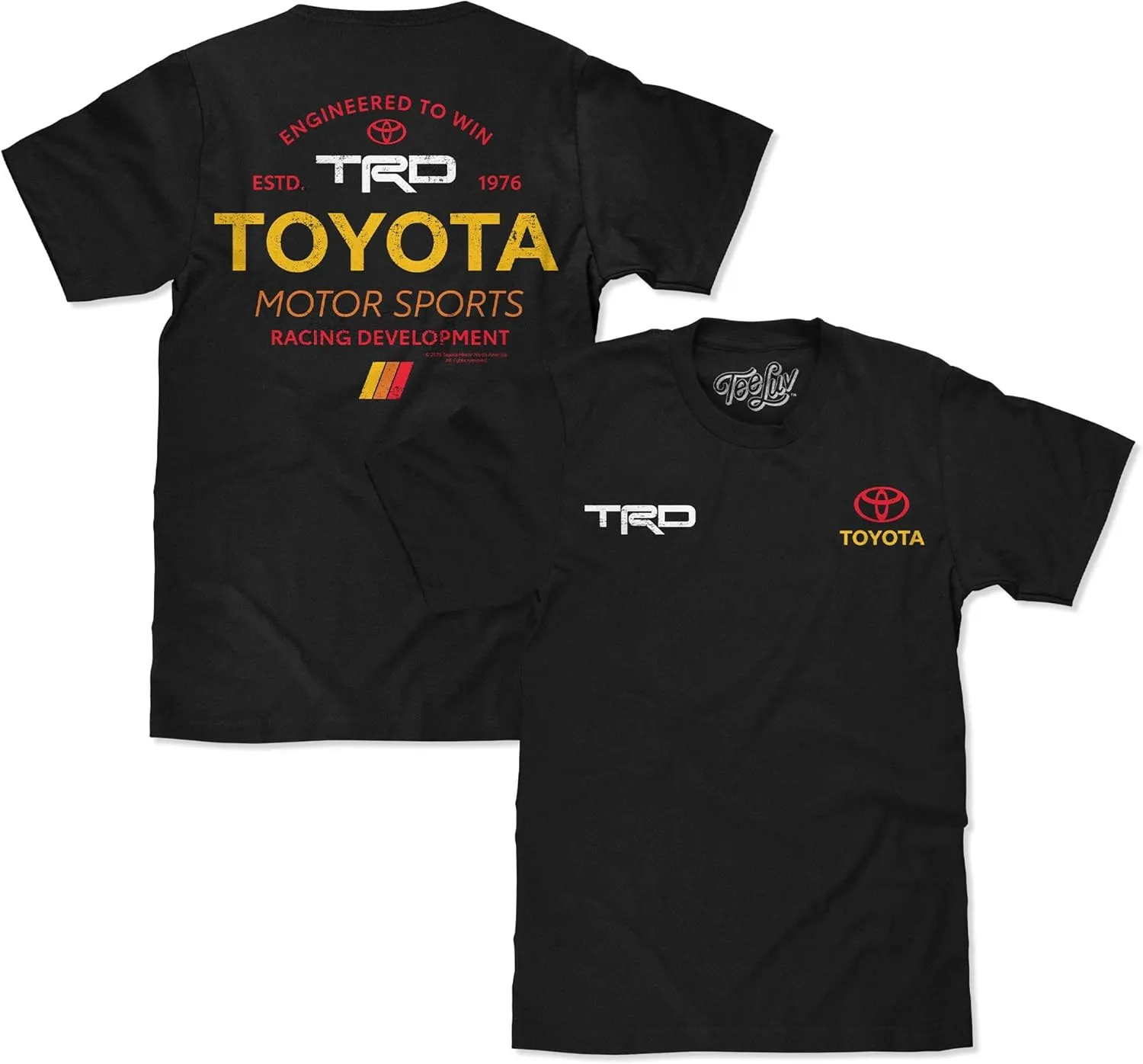 Tee Luv Men's Toyota Racing Development TRD Front and Back Car Logo T-Shirt