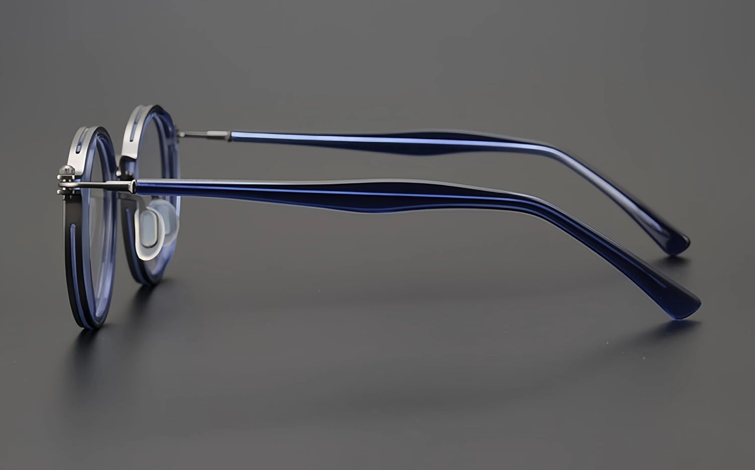 Tel Retro Oval Small Prescription Glasses Frame Man，Metal Acetate Eyeglasses 47-26-150mm