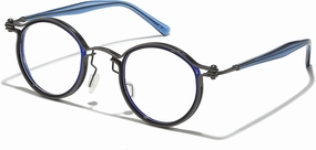 Tel Retro Oval Small Prescription Glasses Frame Man，Metal Acetate Eyeglasses 47-26-150mm