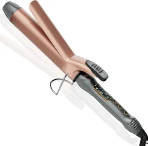 Thirtek Large Barrel Curling Iron 1 1/4 Inch,Professional Ceramic Tourmalin Hair Curler with LCD Display,15 Temps for All Hair Types,25S Fast Heat Up to 450℉ | Auto Shut-Off | Dual Voltage(1.25 in)