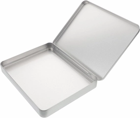 Tinplate Storage Box Lash Case Silver Eyelash Storage Box Metal Tin Box with Lid for Lash Extensions Convenient and Portable Lash Holder