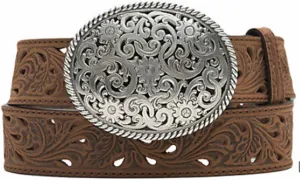 Tony Lama Women's Filigree Trophy, Bark, 28