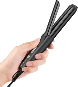 Travel Curling Iron 1 Inch, zavarea Dual Voltage Portable Curling Wand for Short Hair, Small Hair Iron with 3 Adjustable Temp, Auto Shut Off, Storage Bag, Ceramic Mini Hair Curler for Worldwide Trip