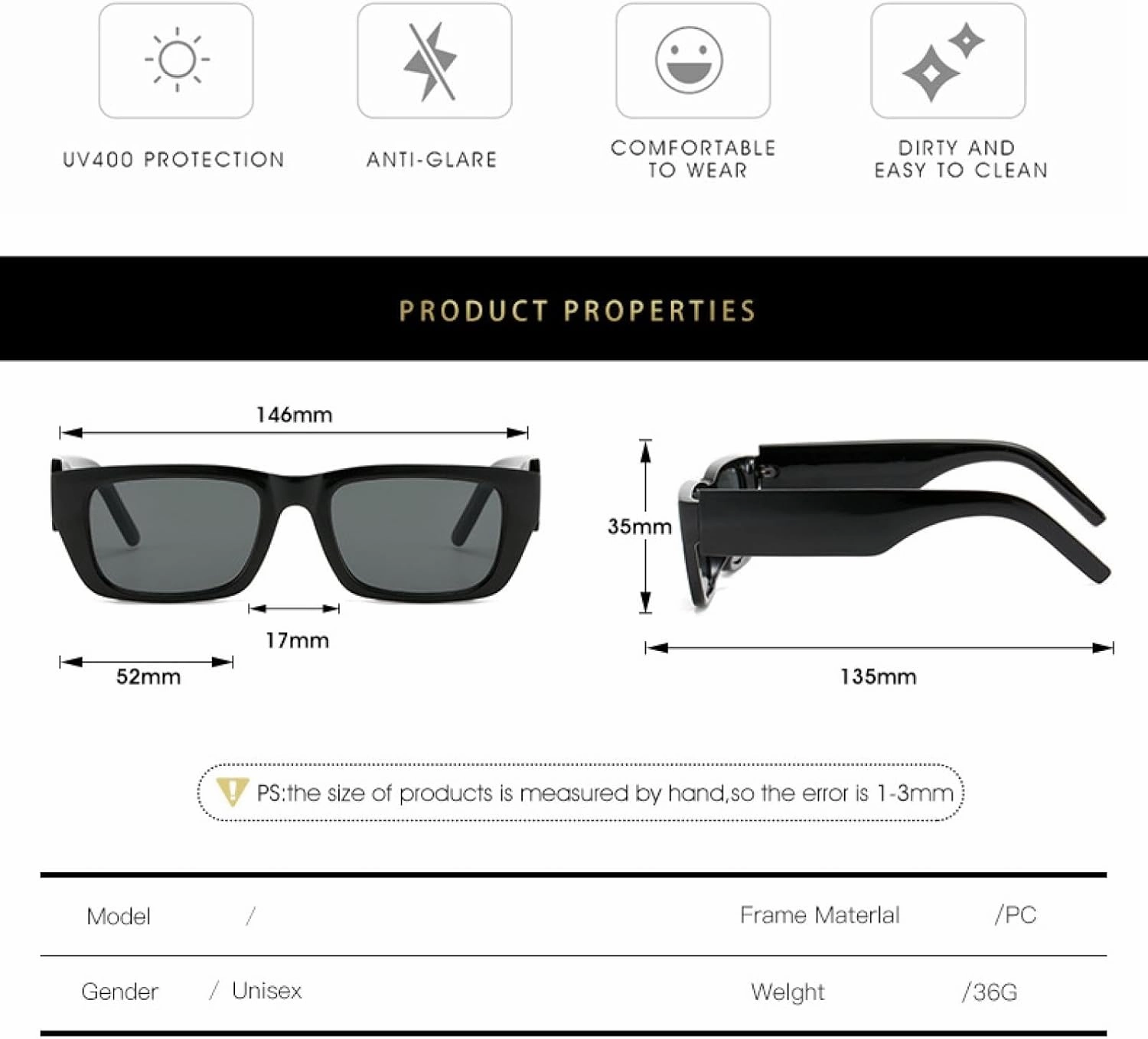 Trend Luxury Small Sunglasses for Men Women Fashion Classic Eyewear Outdoors Travel Driving Shades Uv400