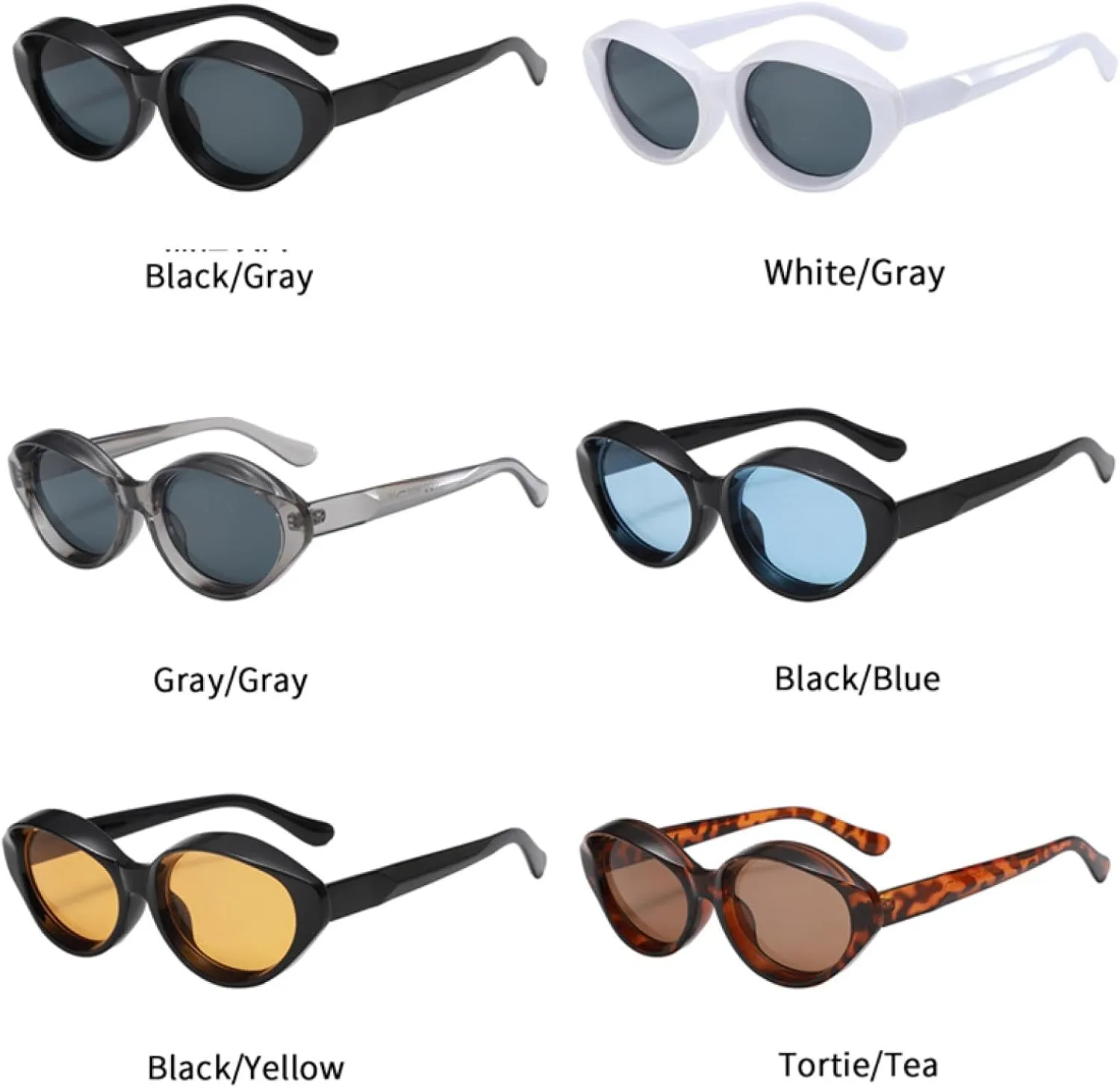 Trendy Oval Small Frame Cat Eye Sunglasses Men and Women Small Faces To Look Slim Sunglasses