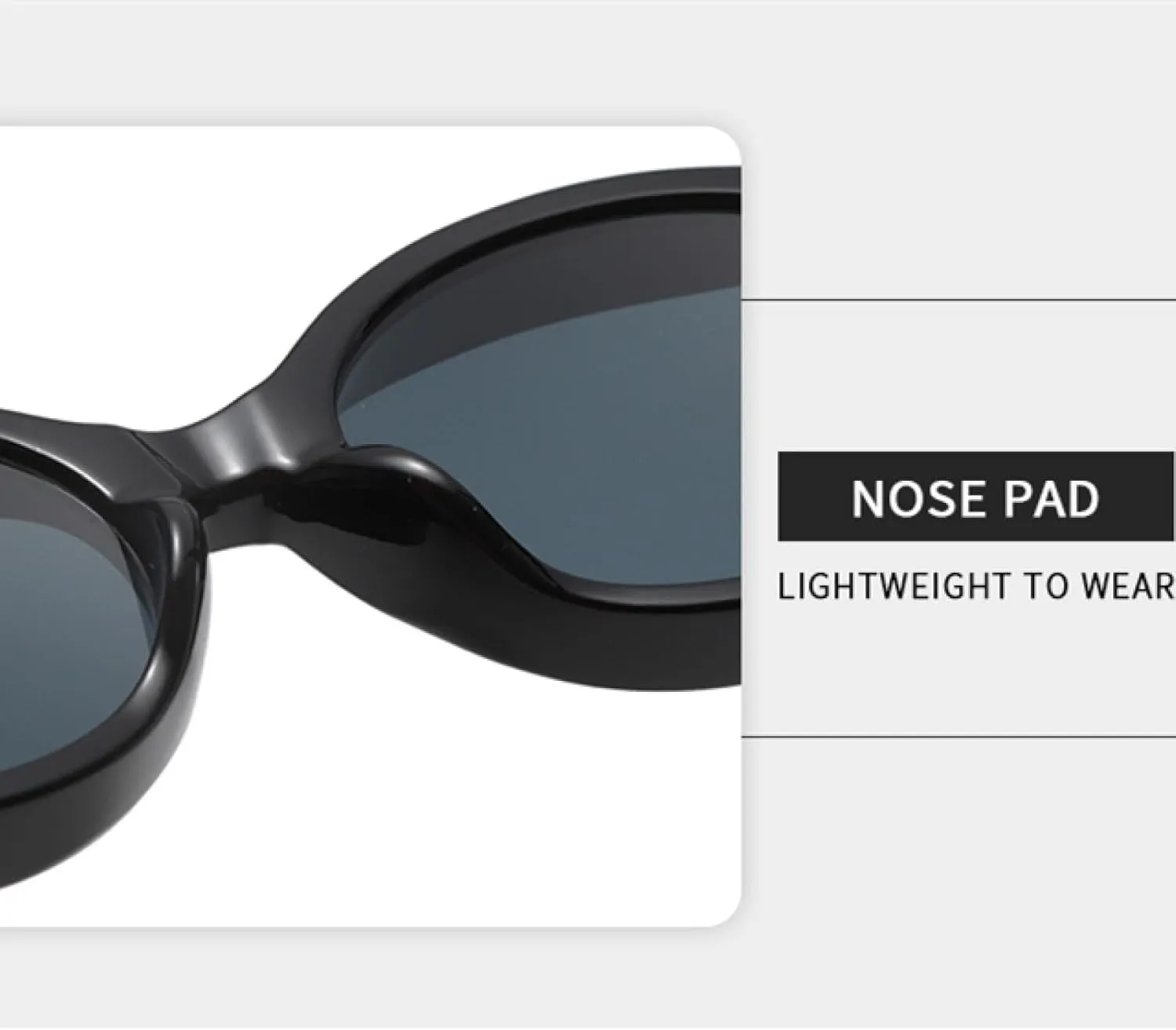Trendy Oval Small Frame Cat Eye Sunglasses Men and Women Small Faces To Look Slim Sunglasses