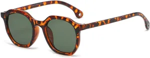 Trendy Oval Sunglasses Women Vintage Green Leopard Sun Glasses Female Small Popular Eyeglasses Eyewear Shades