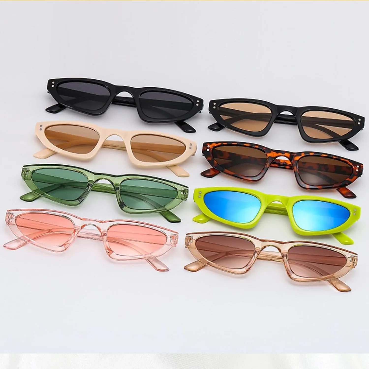 Trendy Retro Small Frame Triangle Men Women Luxury Street Shooting Sun Glasses Female Uv400