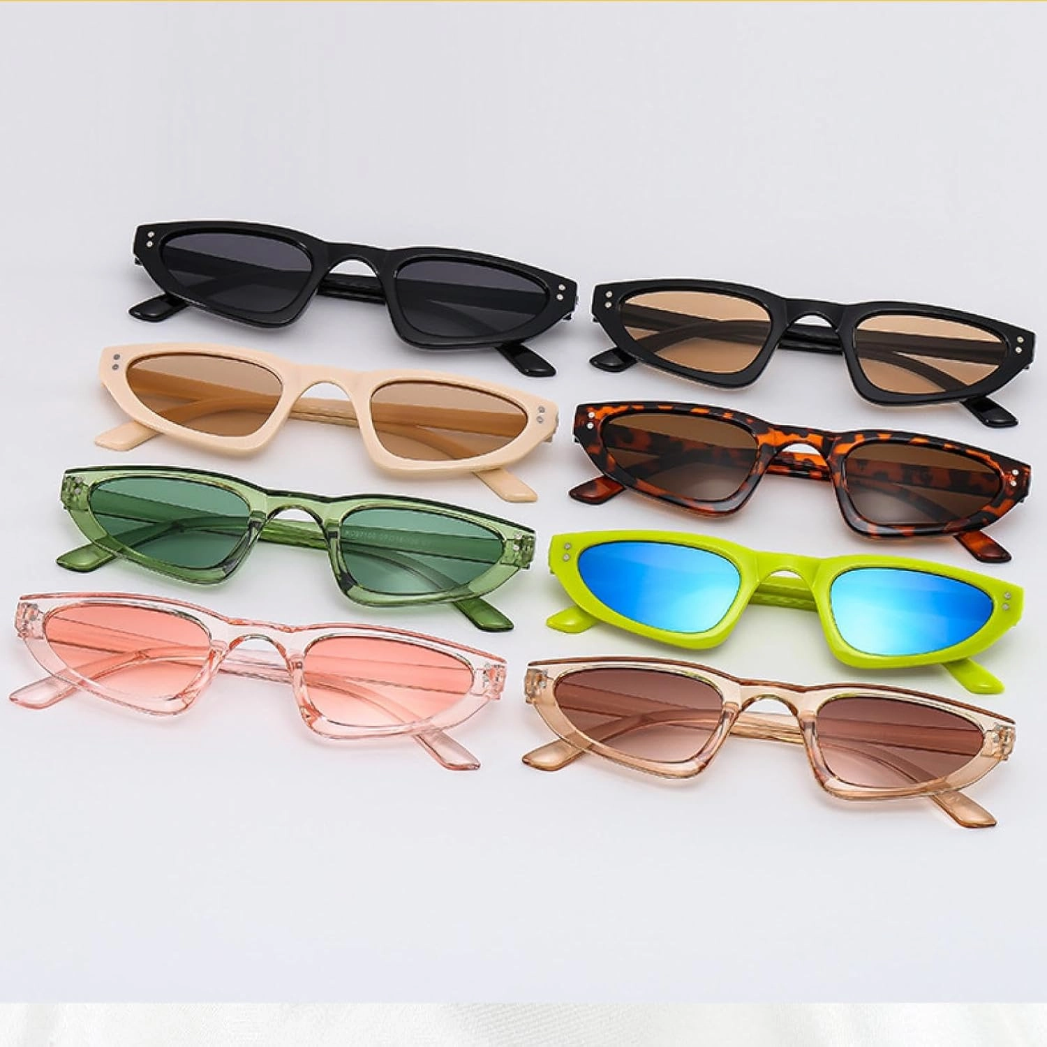 Trendy Retro Small Frame Triangle Sunglasses Men Women Luxury Street Shooting Sun Glasses Female Uv400