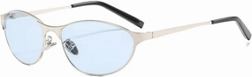 Trendy Small Frame Cat Eye Sunglasses Men Women Luxury Metal Eyewear Male Classic Casual Uv400