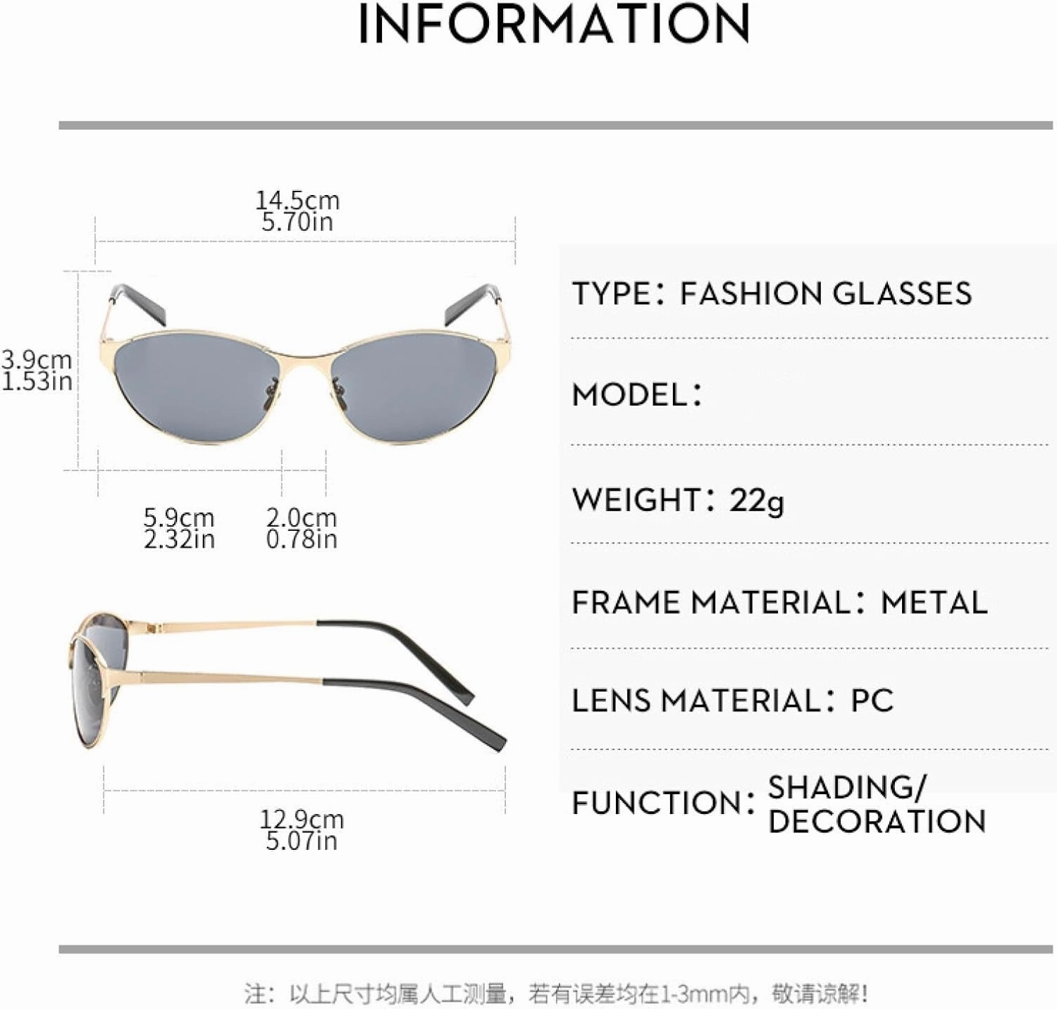 Trendy Small Frame Cat Eye Sunglasses Men Women Luxury Metal Eyewear Male Classic Casual Uv400