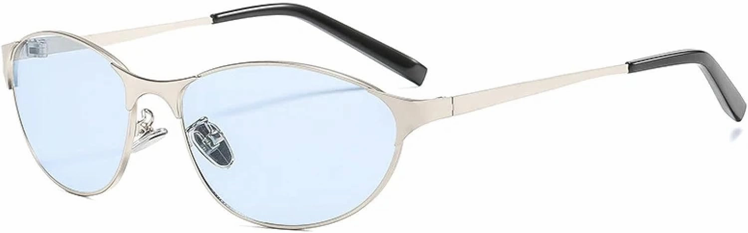 Trendy Small Frame Cat Eye Sunglasses Men Women Luxury Metal Eyewear Male Classic Casual Uv400