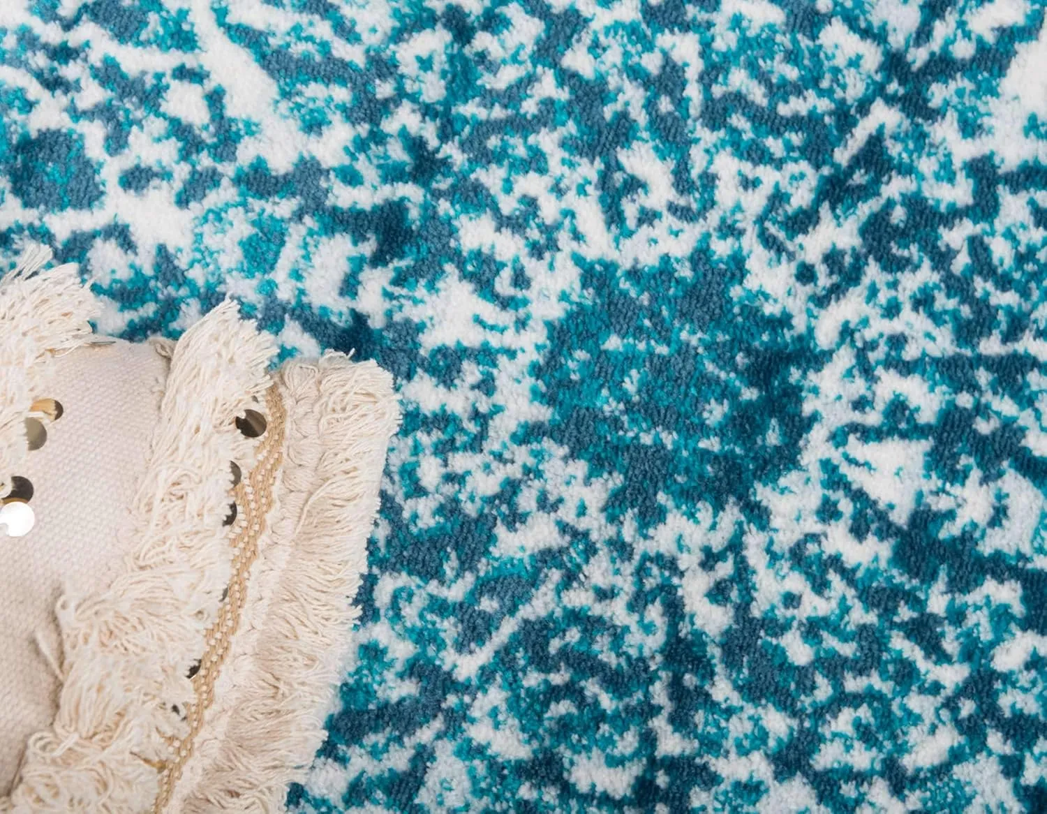 Unique Loom Sofia Collection Area Rug - Grace (3' 3" x 5' 3", Turquoise/ Ivory)
