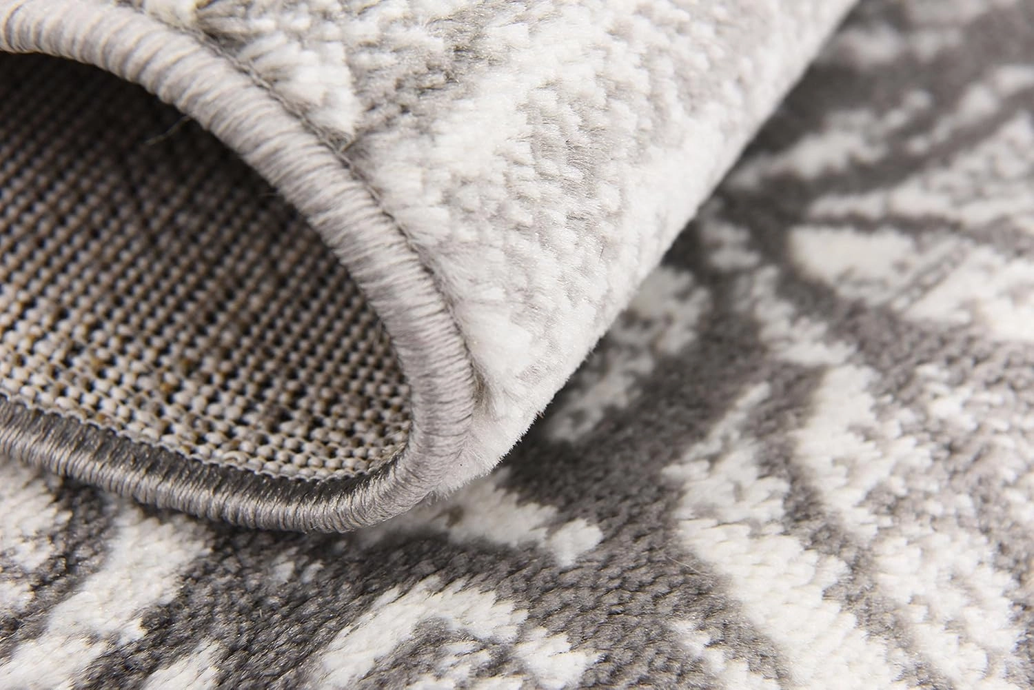 Unique Loom Sofia Collection Area Rug - Grand (2' x 6' 7" Runner Gray/Ivory)