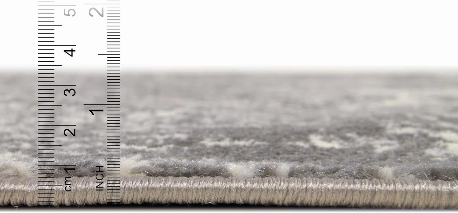 Unique Loom Sofia Collection Area Rug - Grand (2' x 6' 7" Runner Gray/Ivory)