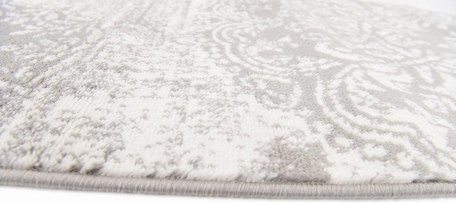 Unique Loom Sofia Collection Area Rug - Grand (2' x 6' 7" Runner Gray/Ivory)