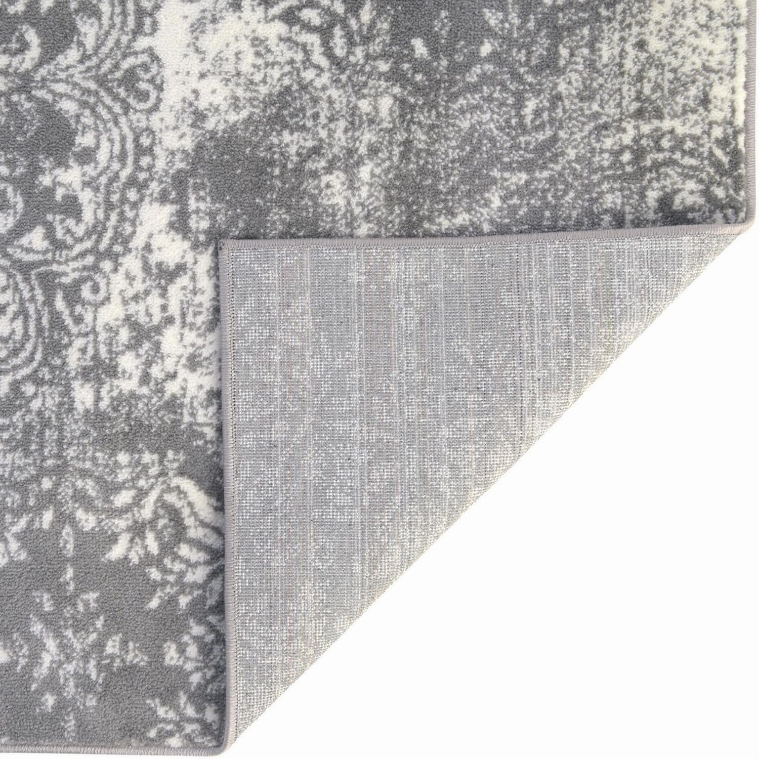 Unique Loom Sofia Collection Area Rug - Grand (2' x 6' 7" Runner Gray/Ivory)