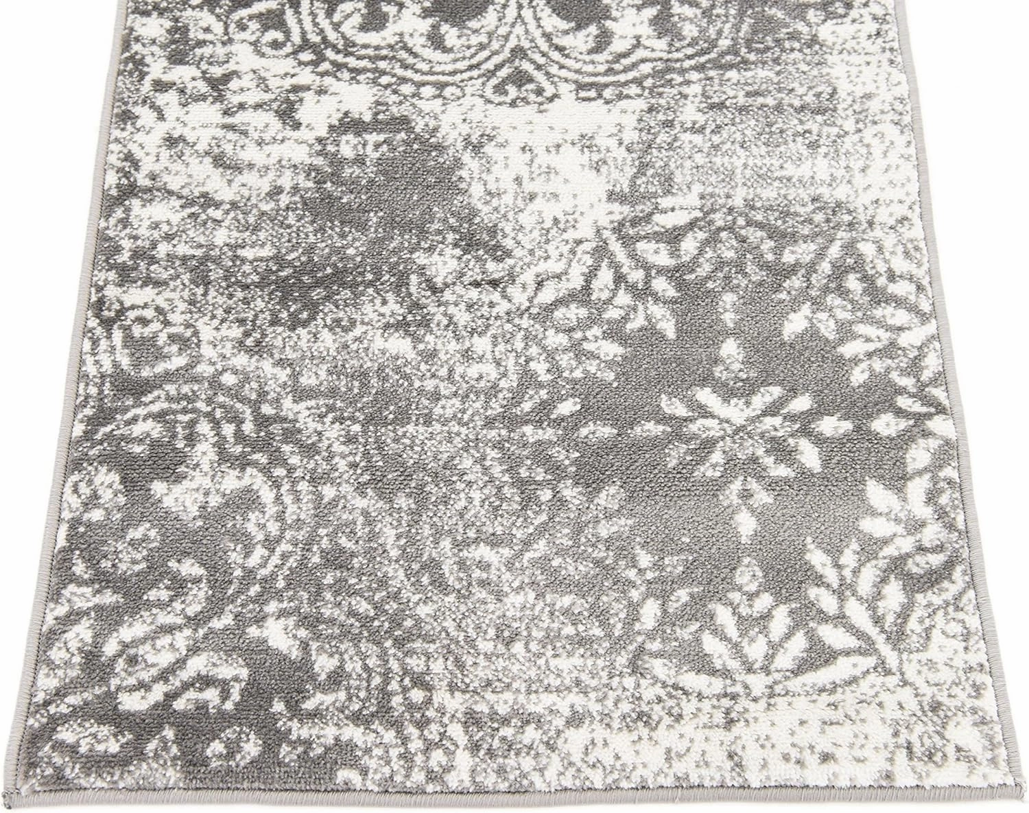 Unique Loom Sofia Collection Area Rug - Grand (2' x 6' 7" Runner Gray/Ivory)