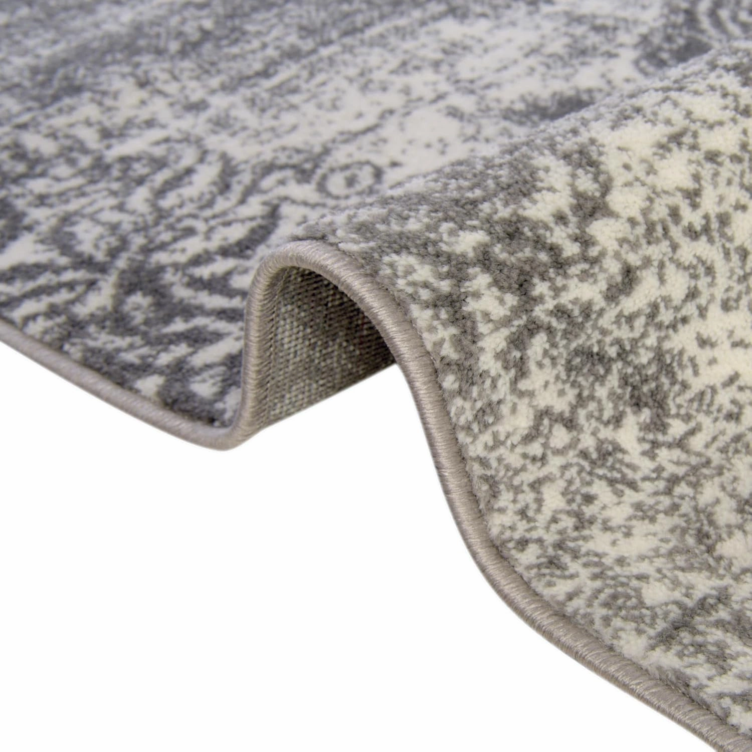 Unique Loom Sofia Collection Area Rug - Grand (2' x 6' 7" Runner Gray/Ivory)
