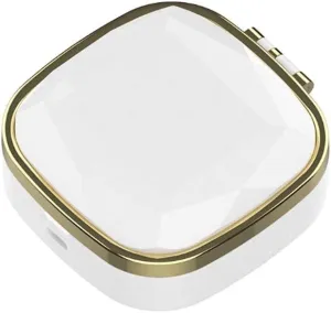 USB Charging Makeup Mirror with Nano Mist Sprayer Cosmetic Lamp Mirror Facial Humidifier Portable LED Light Mirror Beauty Device (Color : White)