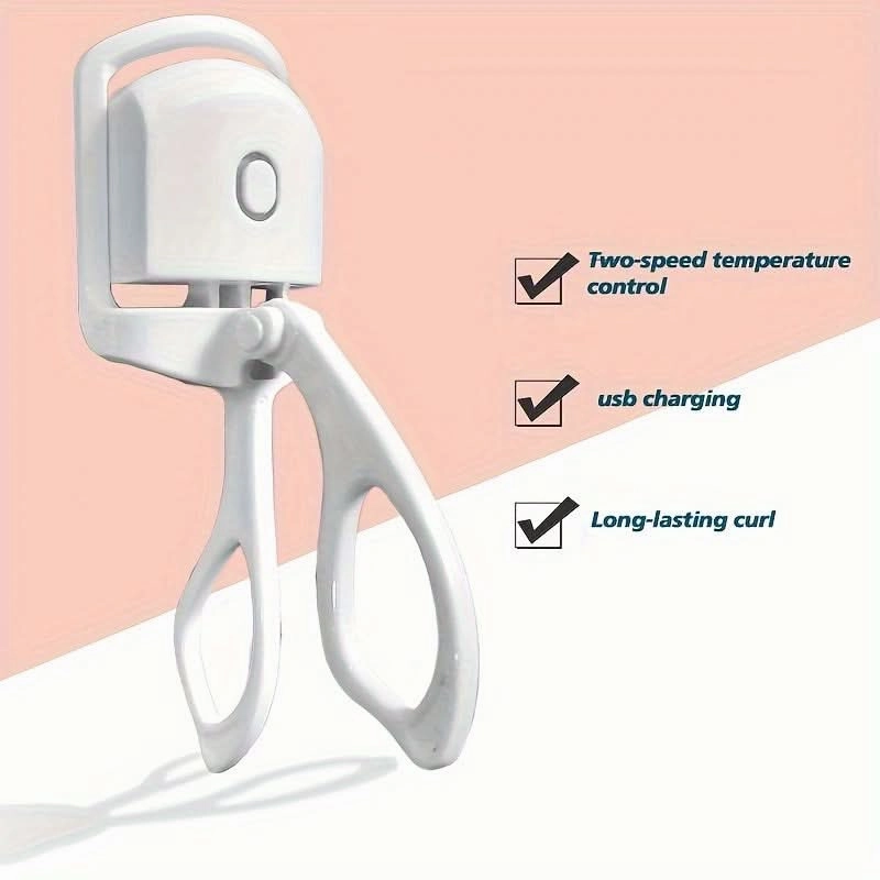 USB Heated Eyelash Curler – Dual Temperature, Portable
