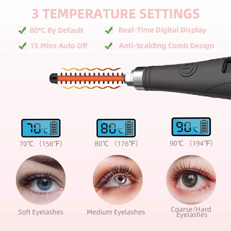 USB Rechargeable Electric Quick Natural Heated Eyelash Curler