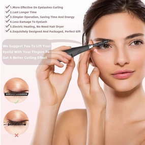 USB Rechargeable Electric Quick Natural Heated Eyelash Curler