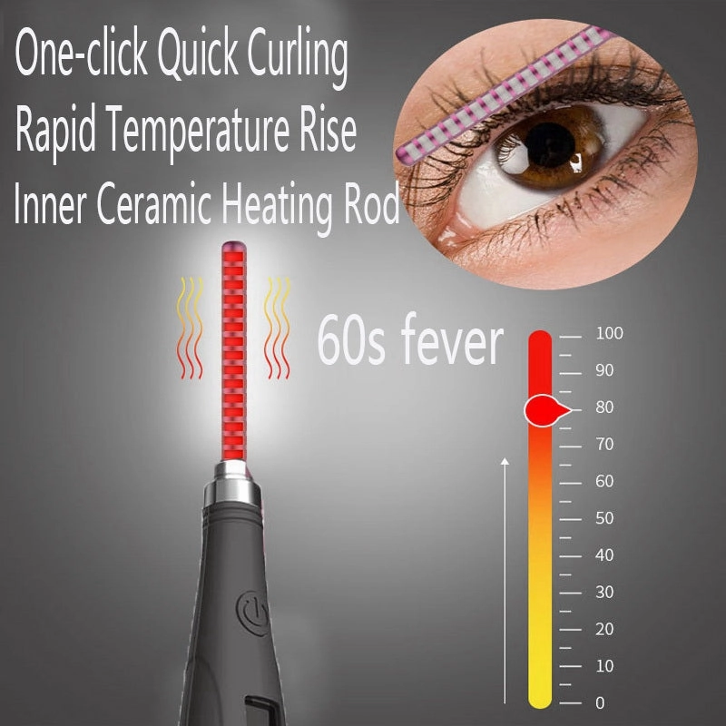 USB Rechargeable Electric Quick Natural Heated Eyelash Curler