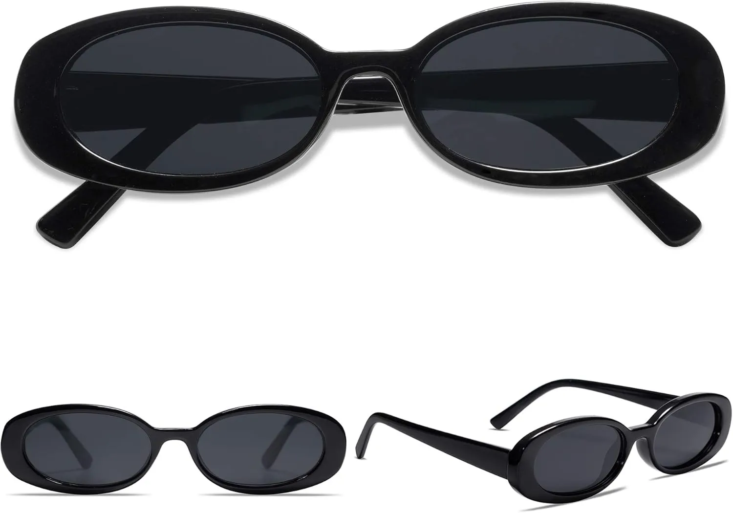 VANLINKER Polarized Retro Oval Sunglasses for Women and Men Small 90s Style VL9580