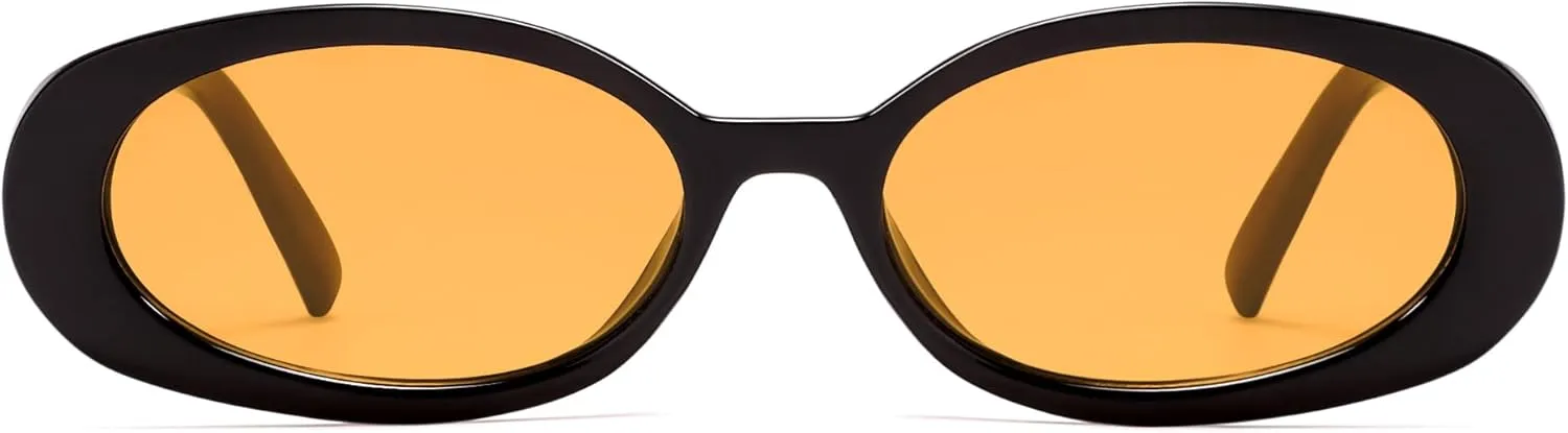 VANLINKER Polarized Retro Oval Sunglasses for Women and Men Small 90s Style VL9580