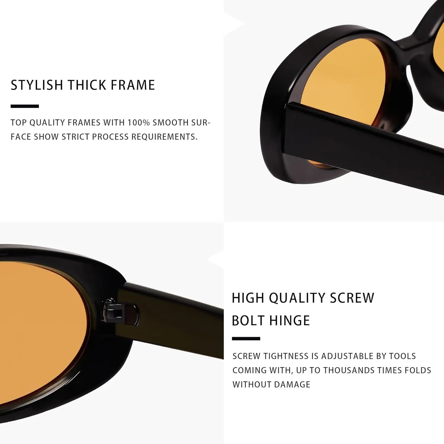 VANLINKER Polarized Retro Oval Sunglasses for Women and Men Small 90s Style VL9580