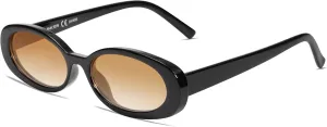 VANLINKER Polarized Retro Oval Sunglasses for Women and Men Small 90s Style VL9580