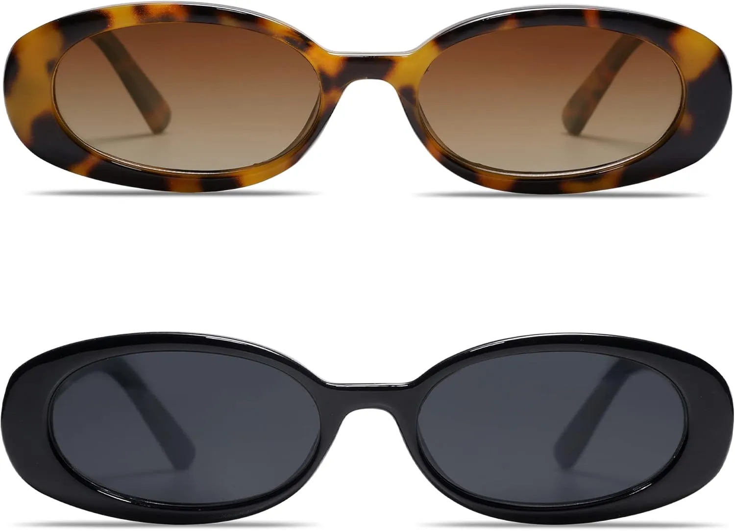 VANLINKER Polarized Retro Oval Sunglasses for Women and Men Small 90s Style VL9580