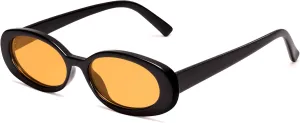 VANLINKER Polarized Retro Oval Sunglasses for Women and Men Small 90s Style VL9580