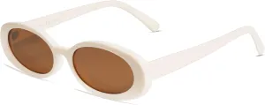 VANLINKER Polarized Retro Oval Sunglasses for Women and Men Small 90s Style VL9580