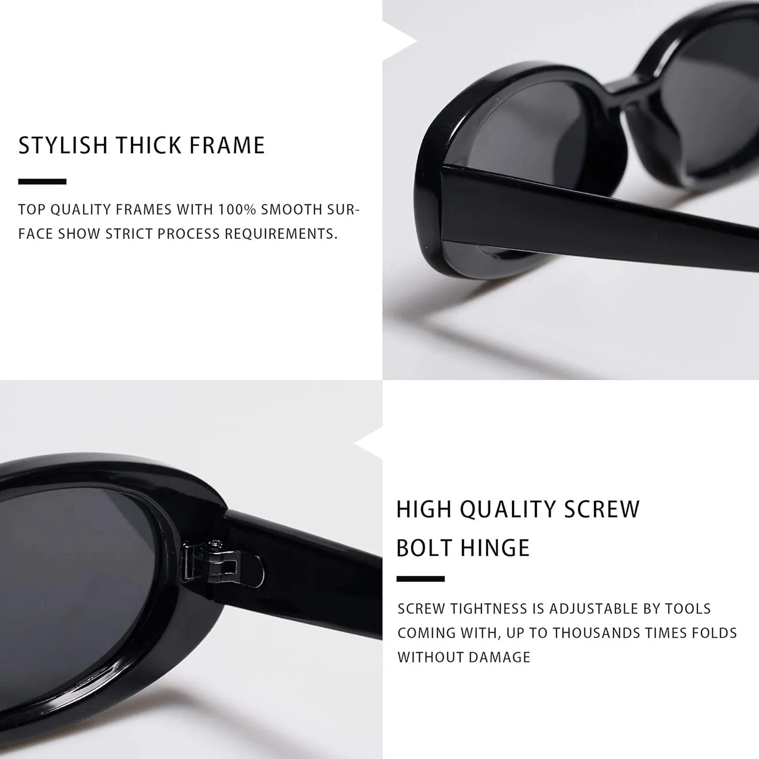 VANLINKER Polarized Retro Oval Sunglasses for Women and Men Small 90s Style VL9580