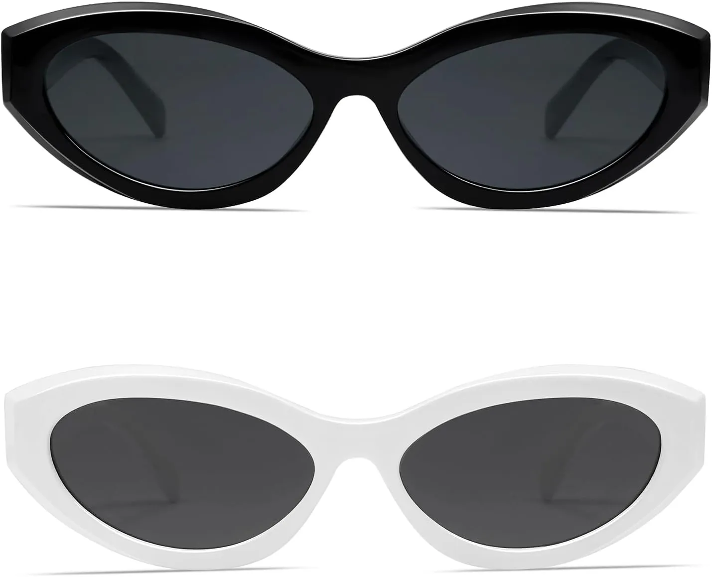 VANLINKER Trendy Small Polarized Cat Eye Sunglasses for Women Thick Oval Shades VL9777